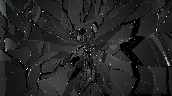 Кусочки разбитого стекла — стоковое фото