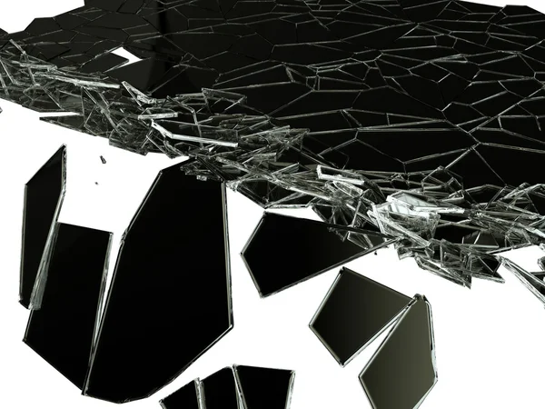 Pedaços afiados de vidro rachado — Fotografia de Stock