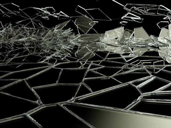 Broken and cracked glass — Stock Photo, Image