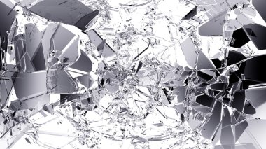 Bölünmüş veya kırık cam parçaları