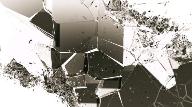 Kırık veya kırık cam parçaları