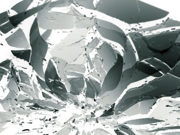 Shattered glass pieces — Stock Photo, Image