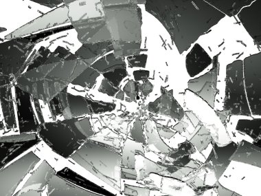 Yıkıldı ve kırık cam