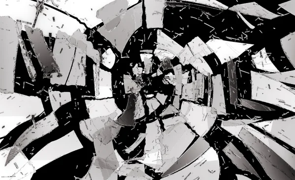 Pieces of demolished glass — Stock Photo, Image