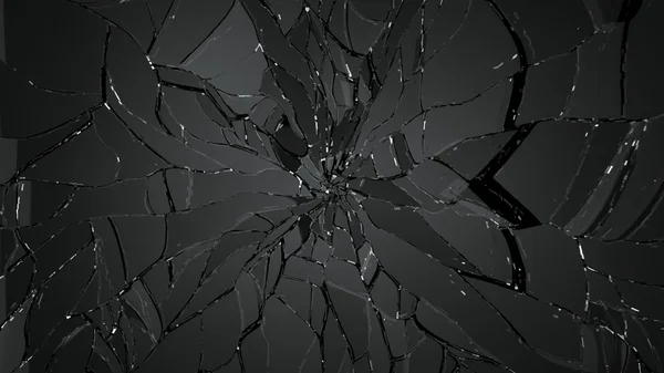 Splitted or cracked glass — Stock Photo, Image