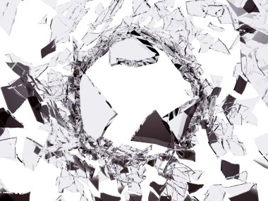 Kurşun deliği Shattered cam 