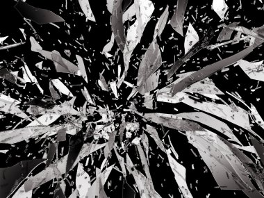 Yıkıldı veya kırık cam parçaları