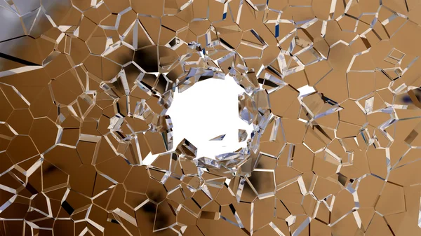 Gebroken verbrijzelde glas — Stockfoto