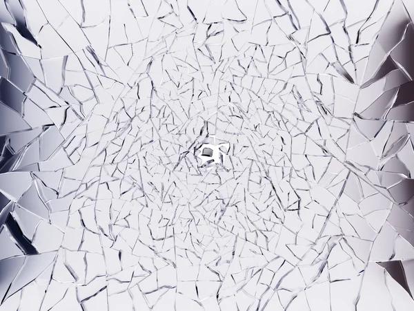 Shattered glass: sharp Pieces — Stock Photo, Image