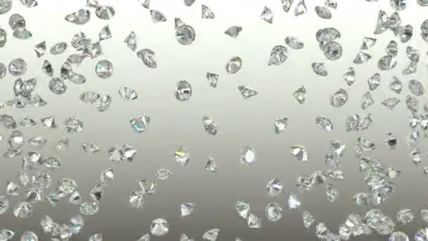 Brillanti diamanti spargimento — Video Stock
