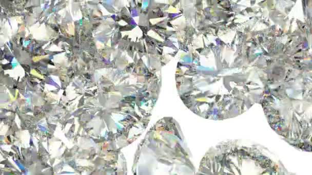 Glänsande diamanter spridning — Stockvideo