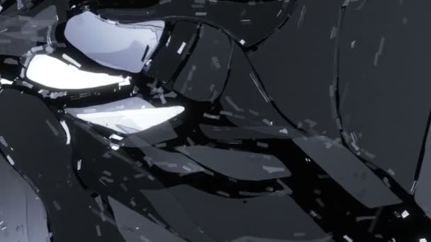 Morceaux de verre fendu ou fissuré  