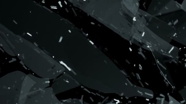 Pièces de verre transparent brisé ou brisé  