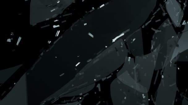 Pièces de verre transparent brisé ou brisé  