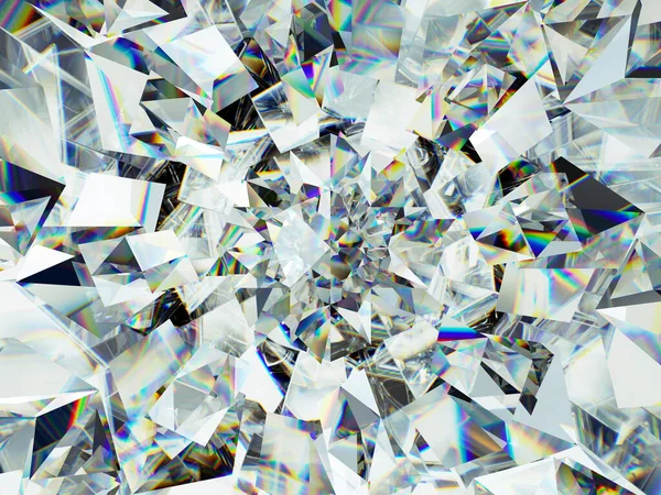 Kaleidoszkóp Gemstone Vagy Csillogó Gyémánt Minta Háttér Render Illusztráció — Stock Fotó