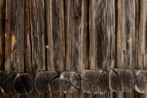 Holzblockhaus Oder Fällung Rustikale Textur Oder Hintergrund Gealterte Holzwände Und — Stockfoto