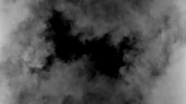煙が画面の動きの背景を埋める 3Dレンダリング 3Dアニメーション アルファマット — ストック動画