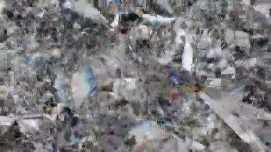 Kaleydoskop soyutlaması pırıl pırıl parlayan cam dokusunda döngü oluşturuyor. 3D canlandırma, 3D canlandırma