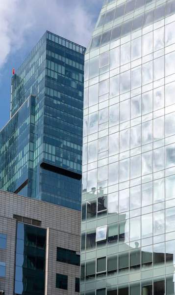 Modern Skyscraper Office Apartment Building Istanbul Turkey Blue Sky Wide — Stock Photo, Image