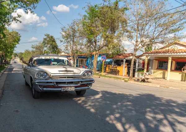 Retro Car Taxi Tourists Vinales Cuba Captured Spring 2019 — Stock Photo, Image