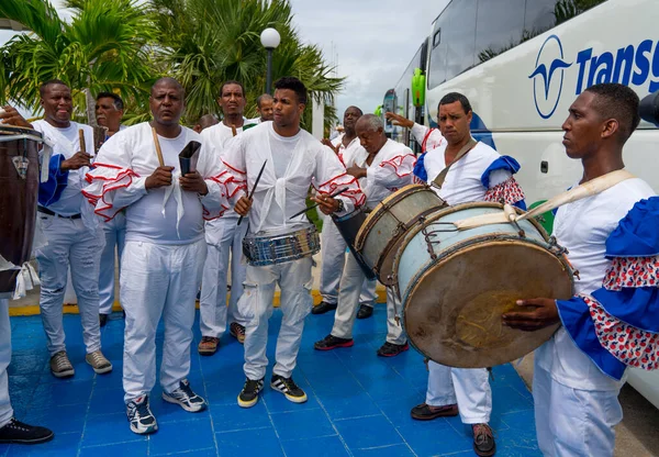 Kubánští Hudebníci Tradičních Kostýmech Vystupují Pro Turisty Santa Maria Santa — Stock fotografie