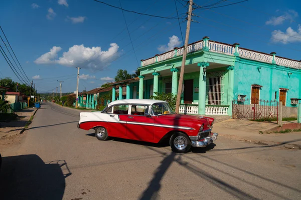 Retro Car Taxi Tourists Vinales Cuba Captured Spring 2019 — Stock Photo, Image