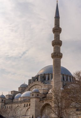 Türkiye 'nin en güzel ve en saygın camilerinden biri olan Süleyman Camii. İstanbul 'da Mart 2021' de yakalandı.