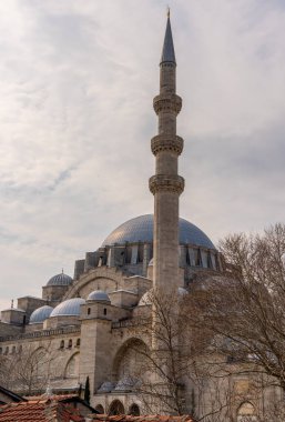 Türkiye 'nin en güzel ve en saygın camilerinden biri olan Süleyman Camii. İstanbul 'da Mart 2021' de yakalandı.