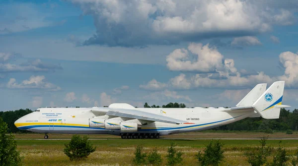 225 Antonov Mriya Partiu Aeroporto Internacional Kyiv Antonov Para Realizar — Fotografia de Stock