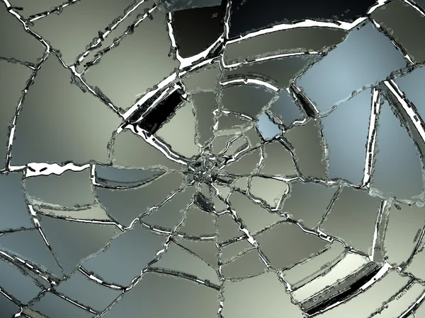 Cracked and Splitted glass — Stock Photo, Image