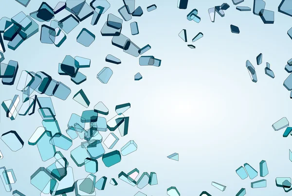 Broken or Shattered blue glass — Stock Photo, Image