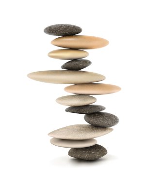 Zen Balanced stone tower clipart