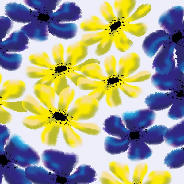 Cinquefoil 꽃 패턴 — 스톡 벡터