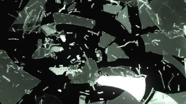 Shattered glass — Stock Video