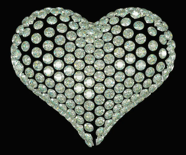 ハート形のダイヤモンド — ストック写真