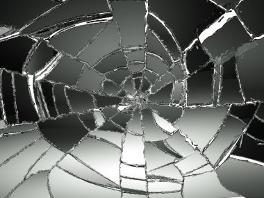 Kırık cam veya Shattered beyaz