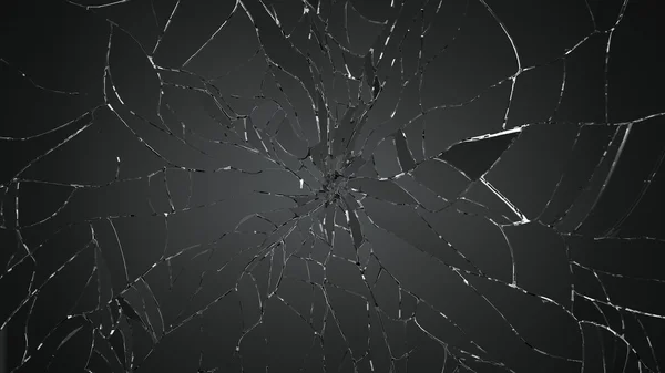 Zerstörtes oder zerbrochenes Glas auf Weiß — Stockfoto