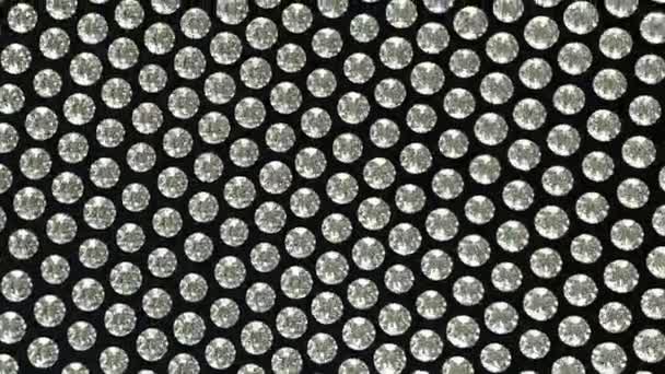 Матеріал плетіння з діамантами або дорогоцінними каменями — стокове відео