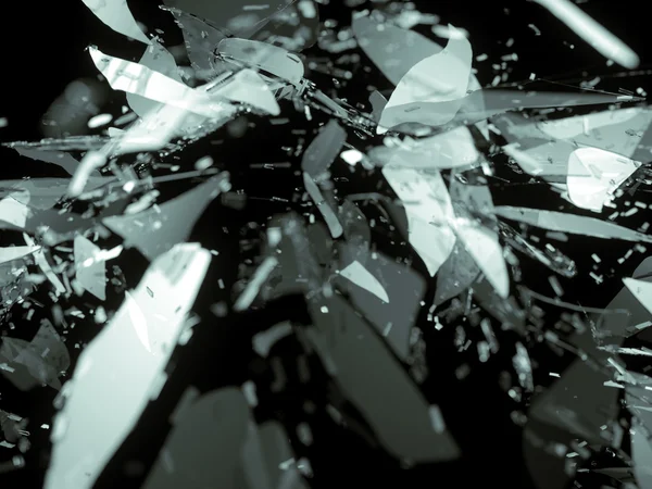 Broken and destructed glass — Stock Photo, Image