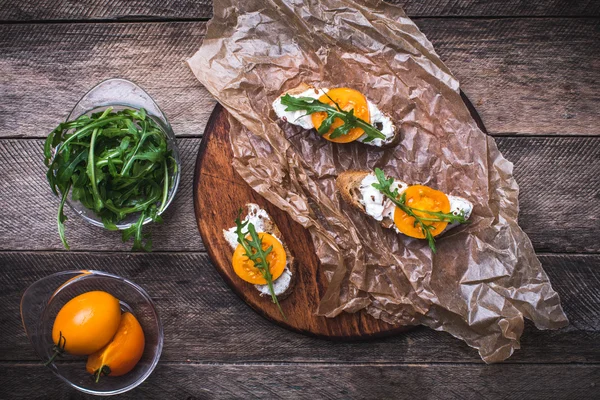 Bruschetta s rajčaty — Stock fotografie