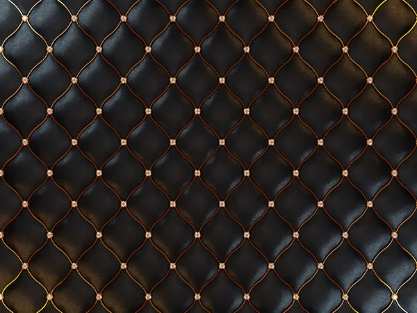 Luxury black leather pattern — Stock Photo, Image