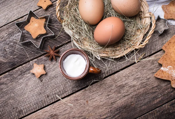 Œufs pour pâtisserie de Noël — Photo