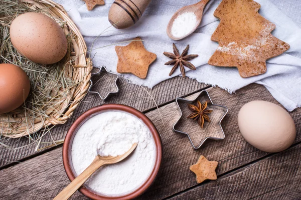 Faire la pâtisserie de Noël — Photo