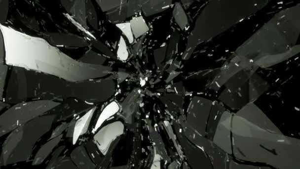 Shattered glass — Stock Video