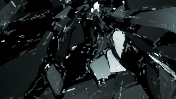 Kawałki rozbitego szkła — Wideo stockowe