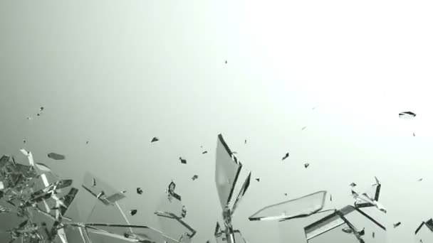 粉々 に壊れたガラス — ストック動画