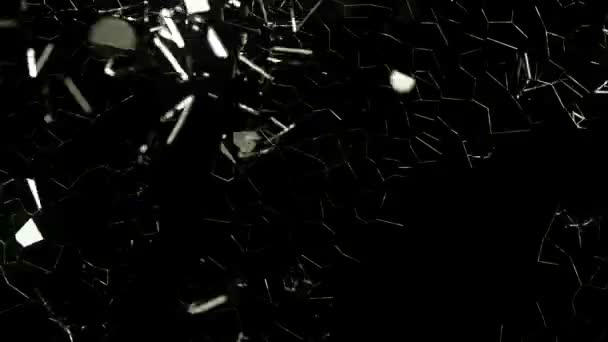 Pieces of shattered glass — Stock Video