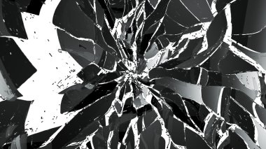 Bölünmüş veya kırık cam parçaları