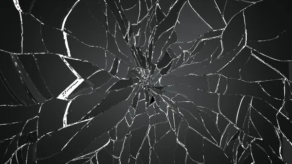 Pieces of shattered or cracked glass — Stock Photo, Image