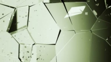 Ağır çekim yıkıldı ve kırık cam